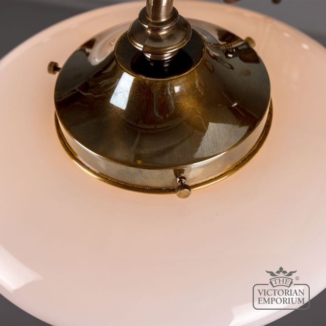 Clones 1920s Schoolhouse Chandelier Five Arm  Mlf200antbrs 9