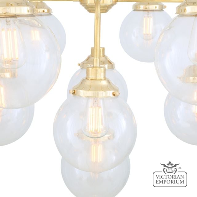 Rome Mid Century Three Tier Globe Chandelier 13 Light  Mlf191cl 8