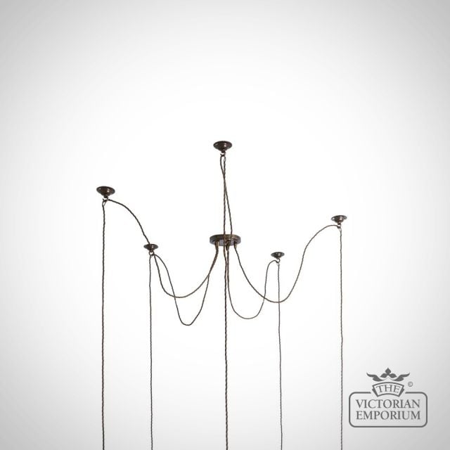 Riad Clear Globe Pendant Cluster Five Light  Mlf180 Cluster Example 2