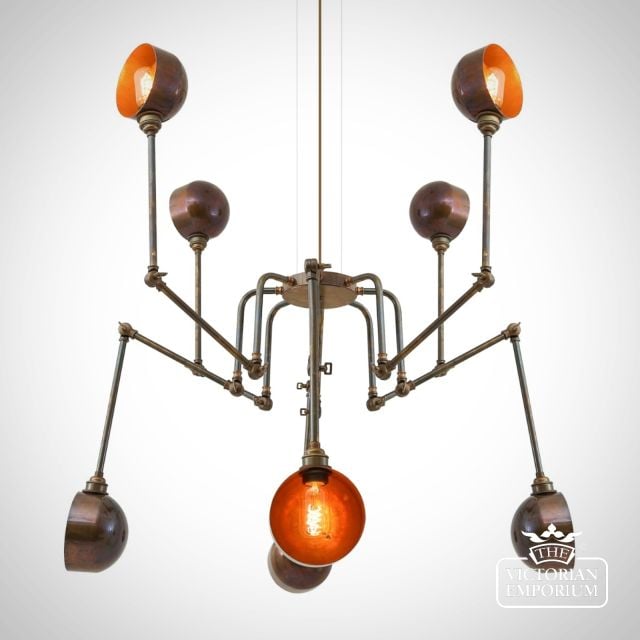 San Jose Eight Arm Brass Chandelier  Mlf184antbrs 6 1