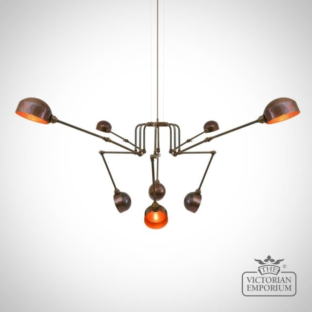 San Jose Eight Arm Brass Chandelier  Mlf184antbrs 7 1