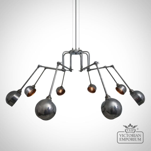 San Jose Eight Arm Brass Chandelier  Mlf184antslv 3