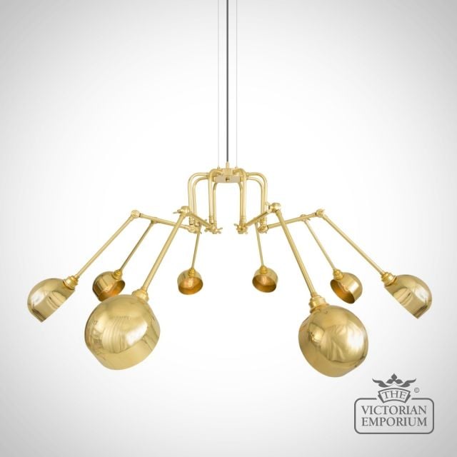 San Jose Eight Arm Brass Chandelier  Mlf184polbrs 4