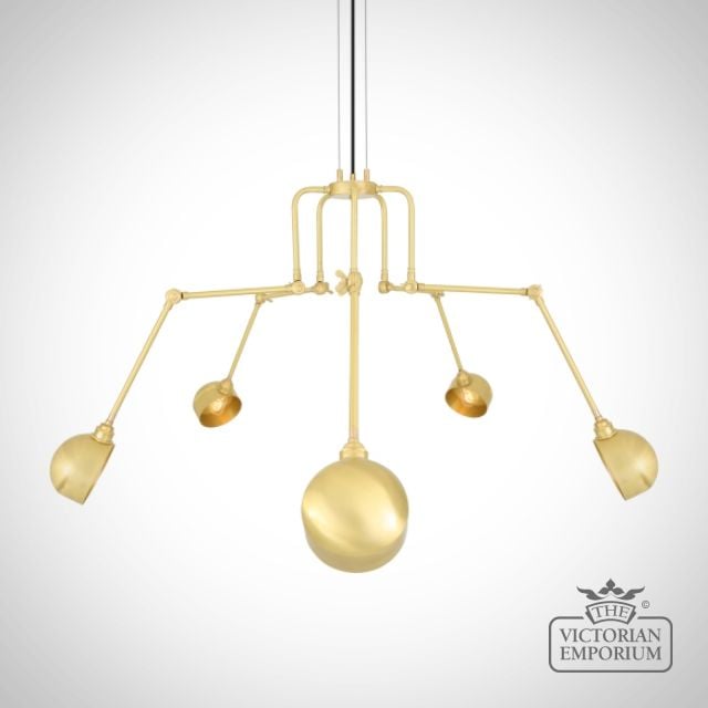 San Jose Industrial Chandelier Five Arm  Mlf236satbrs
