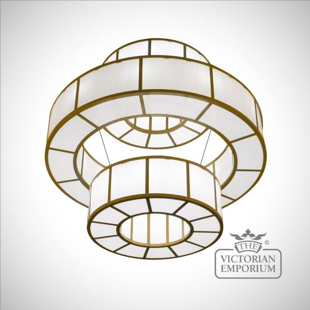 Santa Fe 3 Ring  Chandelier Light Antique Or Polished Brass Or Silver Mlf304