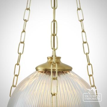 Blaenau Victorian Holophane Glass Pendant Light  Mlp107polbrs 4