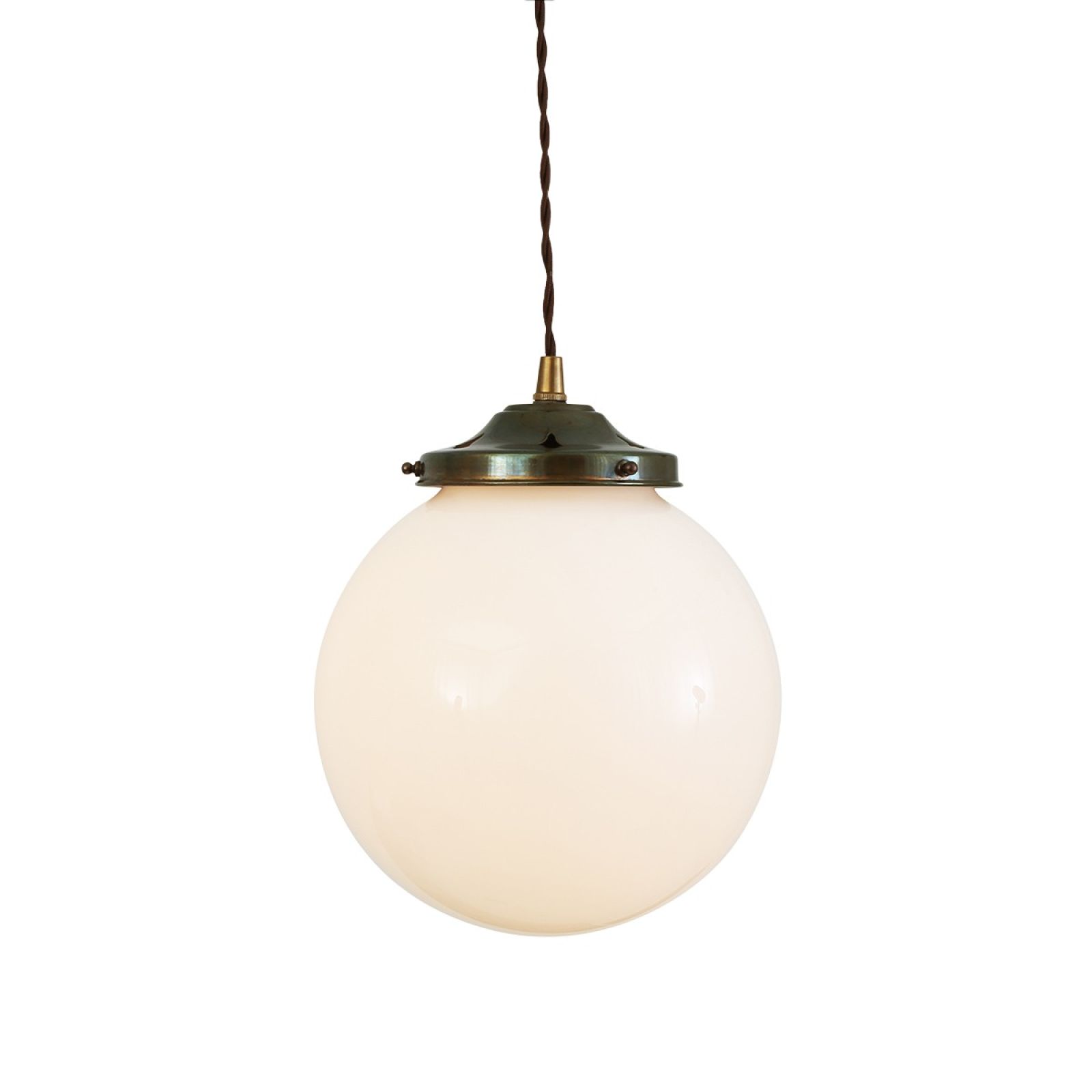 Simple Opal Globe Pendant Light - choice of sizes and finishes