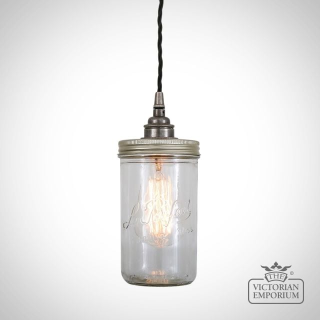 Jam Jar Light Antique Or Polished Brass Or Silver Mlp027antslv