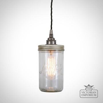 Jam Jar Light Antique Or Polished Brass Or Silver Mlp027antslv