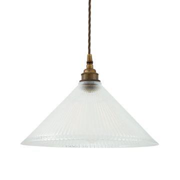 Rebell ceiling pendant light with prismatic glass shade