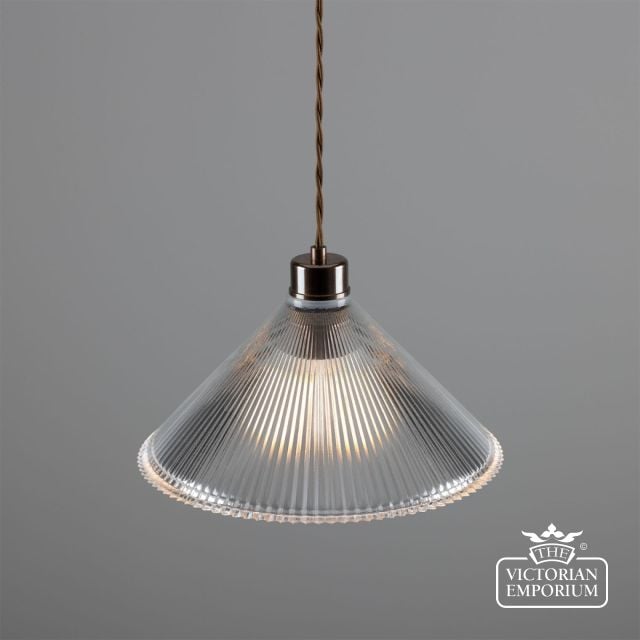 Rebell Prismatic Glass Pendant Light 30cm  Mlp253antbrs 2