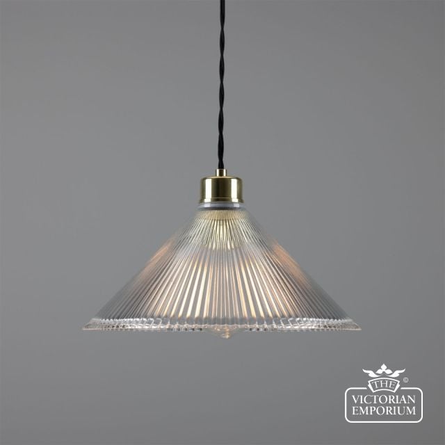 Rebell Prismatic Glass Pendant Light 30cm  Mlp253polbrs