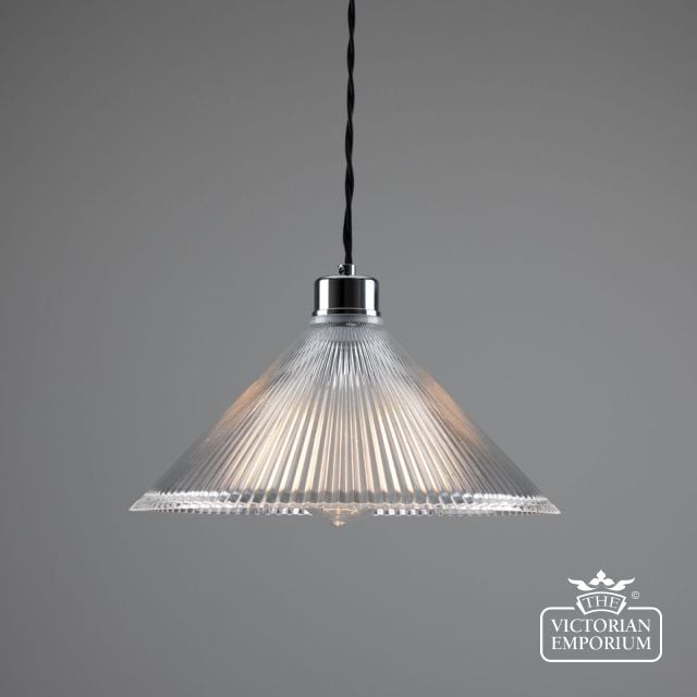 Rebell Prismatic Glass Pendant Light 30cm  Mlp253polchr