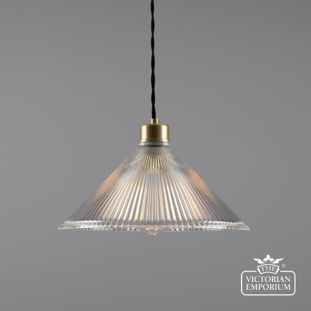 Rebell Prismatic Glass Pendant Light 30cm  Mlp253satbrs