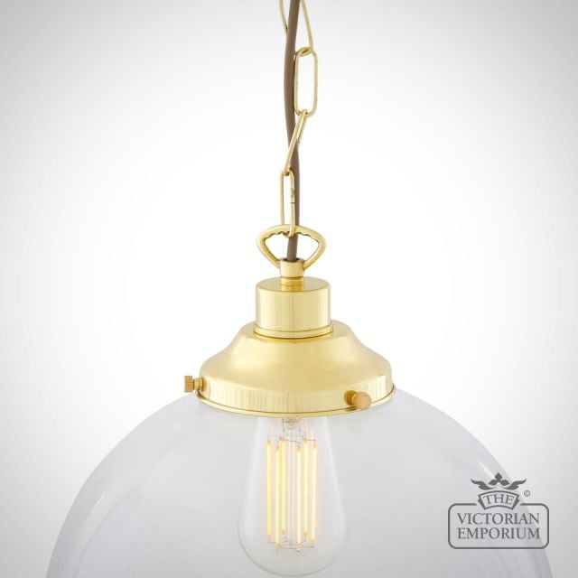 Riad Clear Glass Globe Pendant  Mlp267polbrs 3