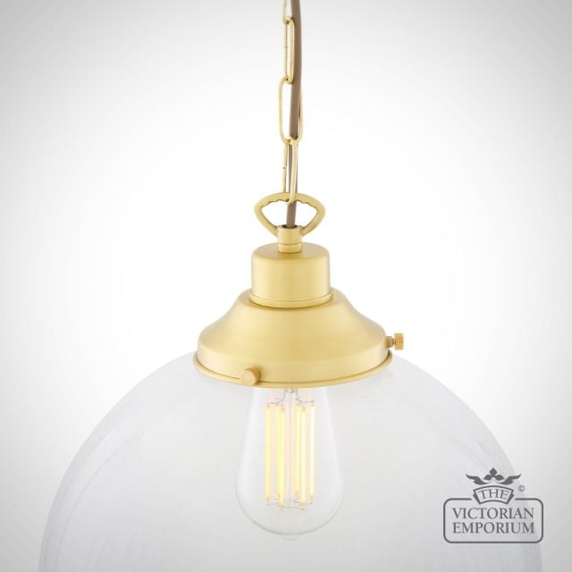 Riad Clear Glass Globe Pendant  Mlp267satbrs 3
