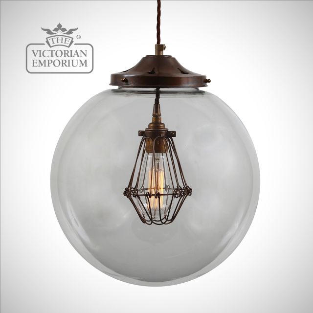 Robin Globe and Cage Ceiling Pendant