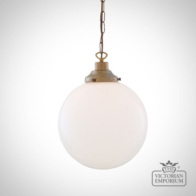 Yerevan Opal Glass Globe Pendant Light  Mlp000antbrs 2
