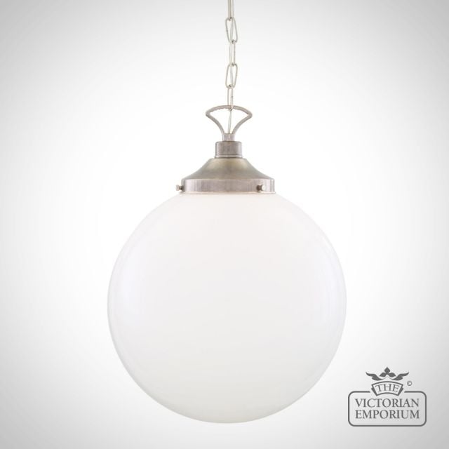 Yerevan Opal Glass Globe Pendant Light  Mlp012antslv