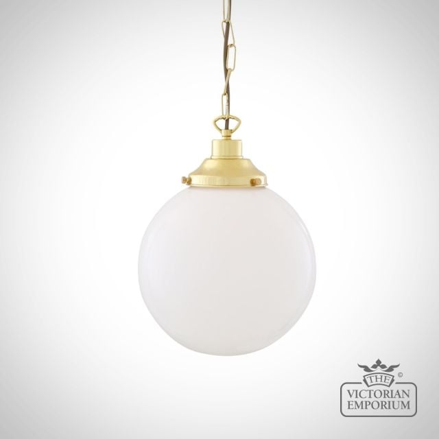Yerevan Opal Glass Globe Pendant Light  Mlp089polbrs