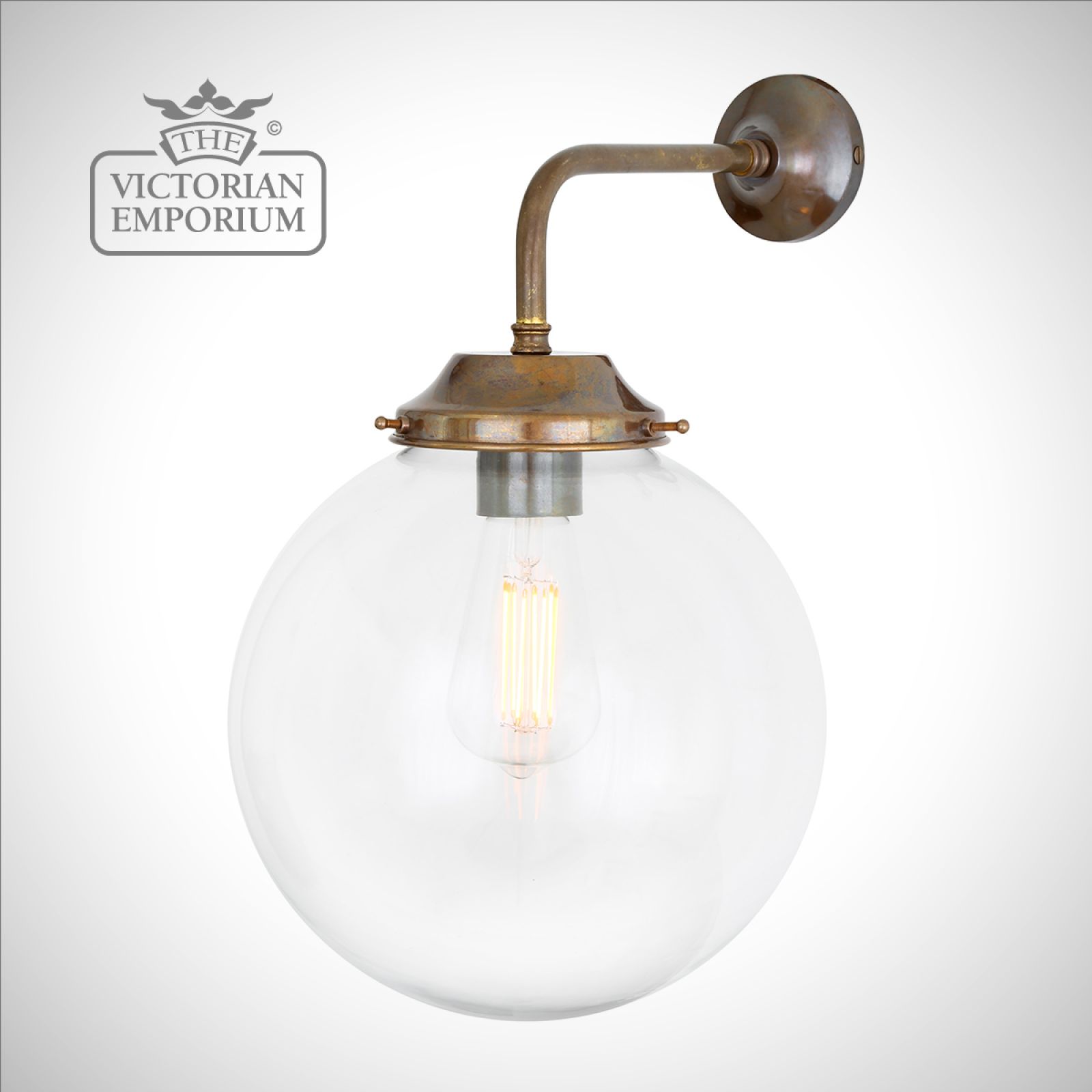 Simple Globe Wall Light in a choice of finishes and sizes