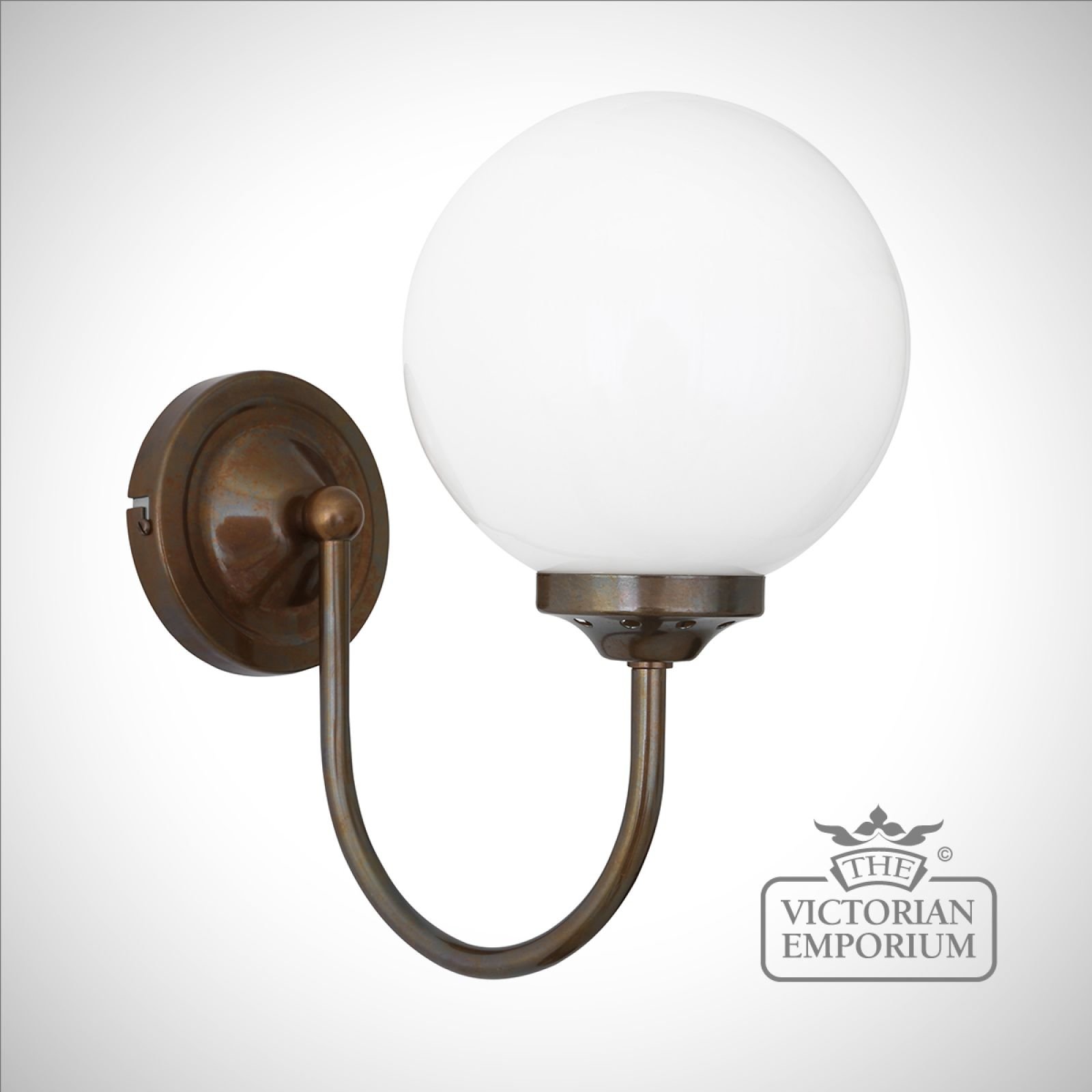Simple Globe Wall Light with Swan Neck
