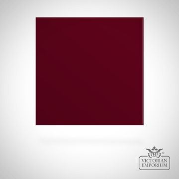 Plain Victorian Square Gloss Tiles  Maroon 100x100