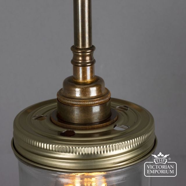 Vintage Jam Jar Glass Wall Light  Mlwl220antbrs 4 1
