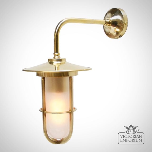 Lena Well Glass Bathroom And Outdoor Wall Light  Mlwl137natbrsfr