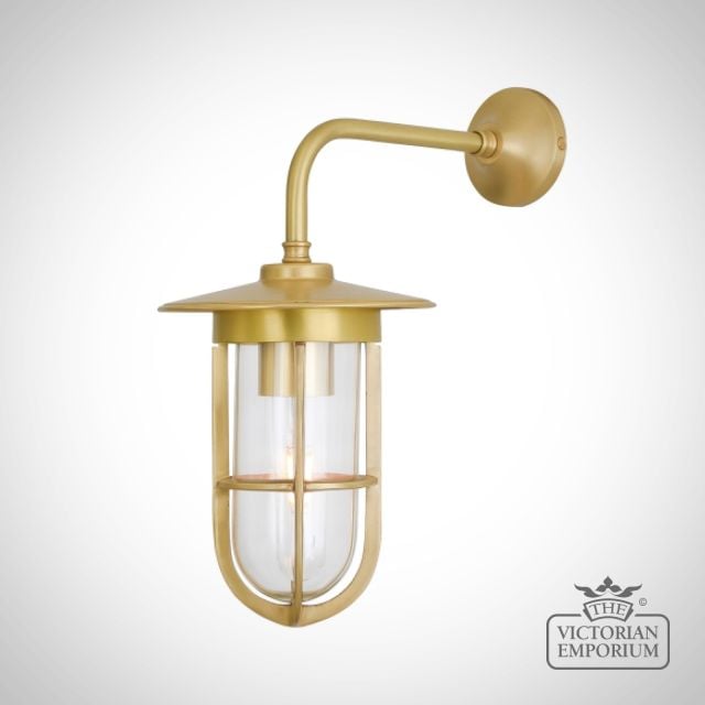 Lena Well Glass Bathroom And Outdoor Wall Light  Mlwl137satbrscl