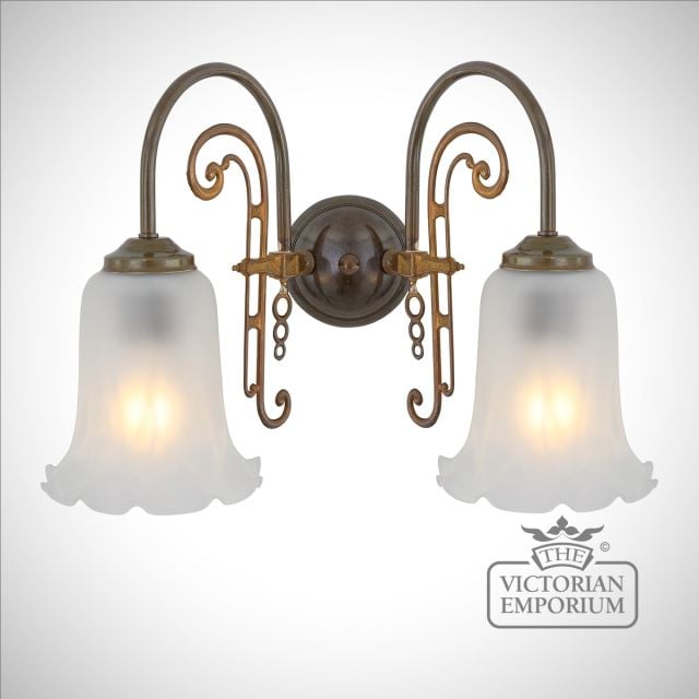 Medan 2 Armlight Antique Or Polished Brass Or Silver Mlwl347antbrs
