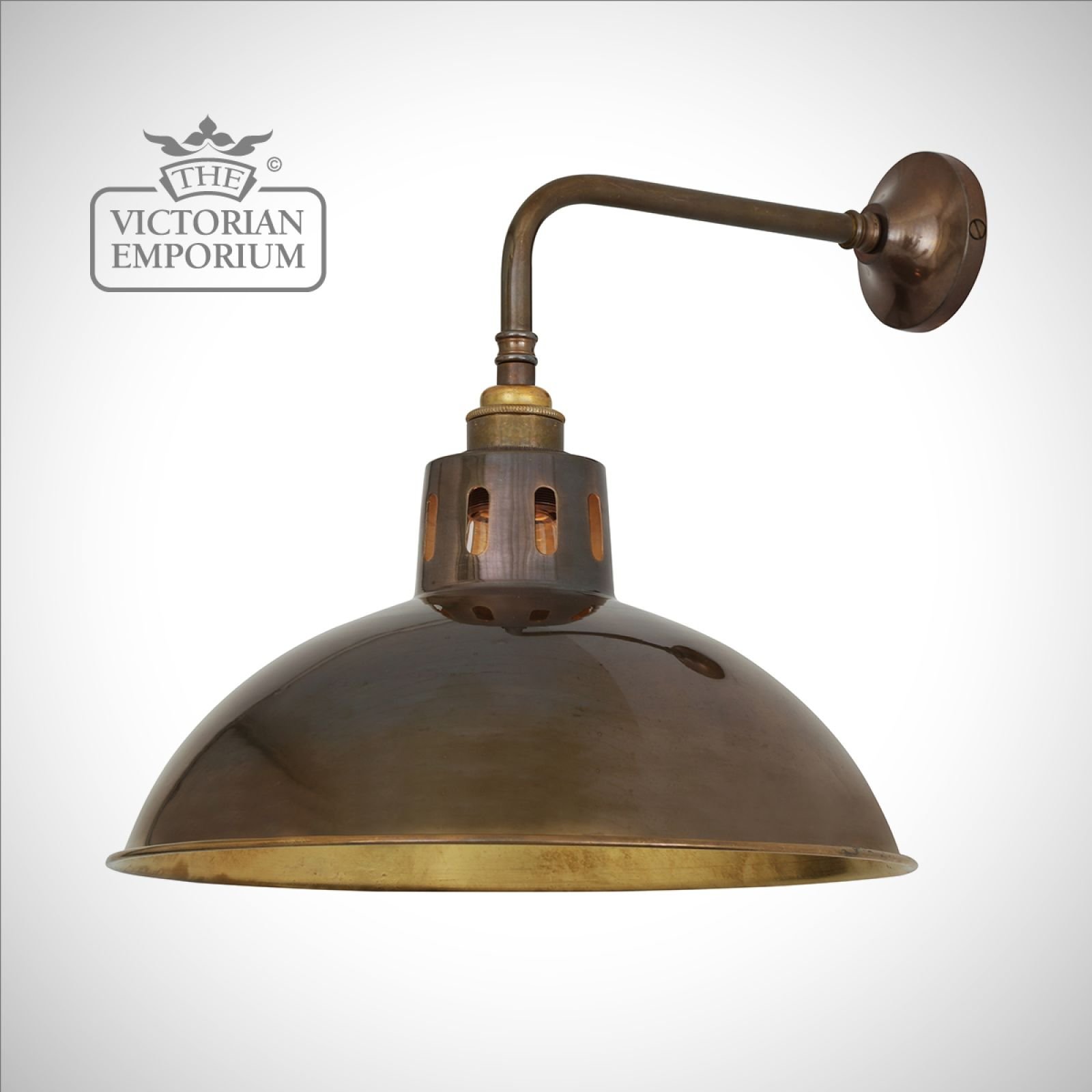 Paris Wall Light - Industrial Vintage-Style Dome-Shaped Brass Light
