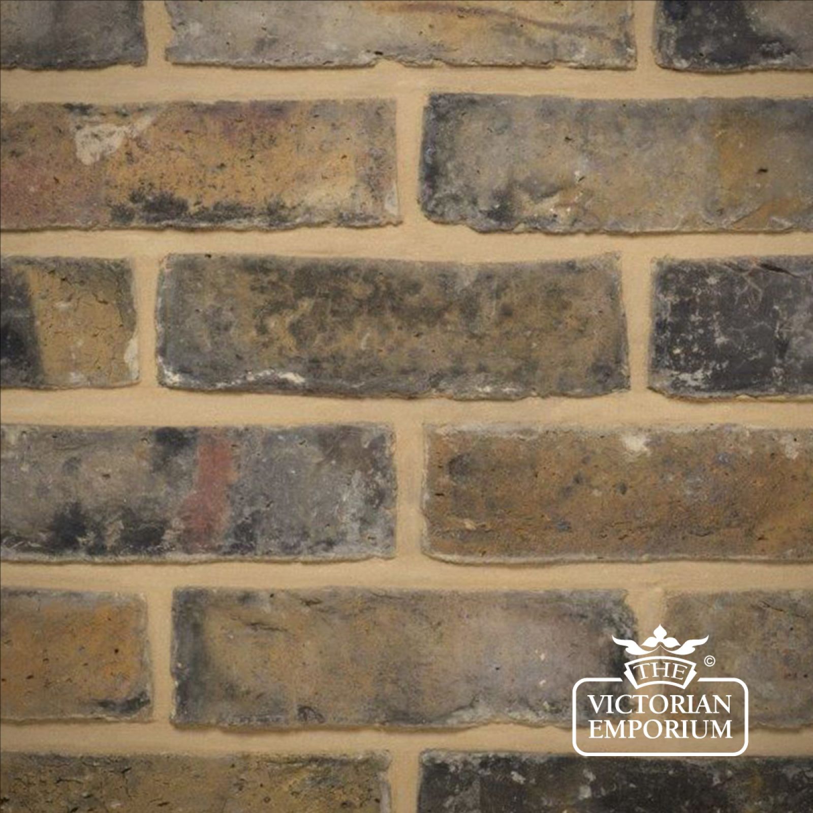 Dark Weathered Original London Stock Brick Slip