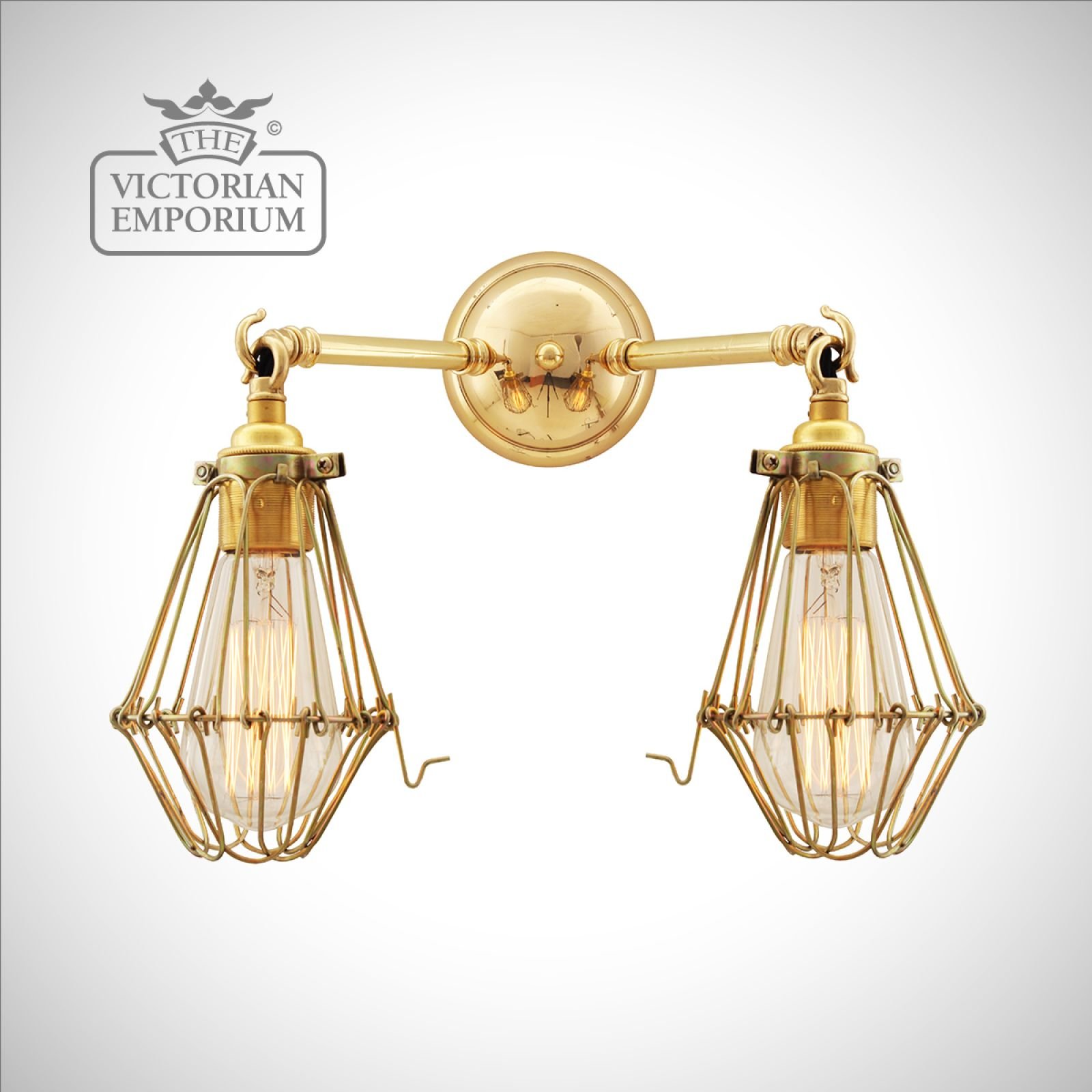Rigo Double Cage Wall Light in a choice of finishes