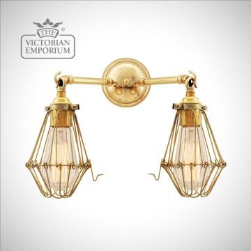 Rigo Double Cage Wall Light in a choice of finishes