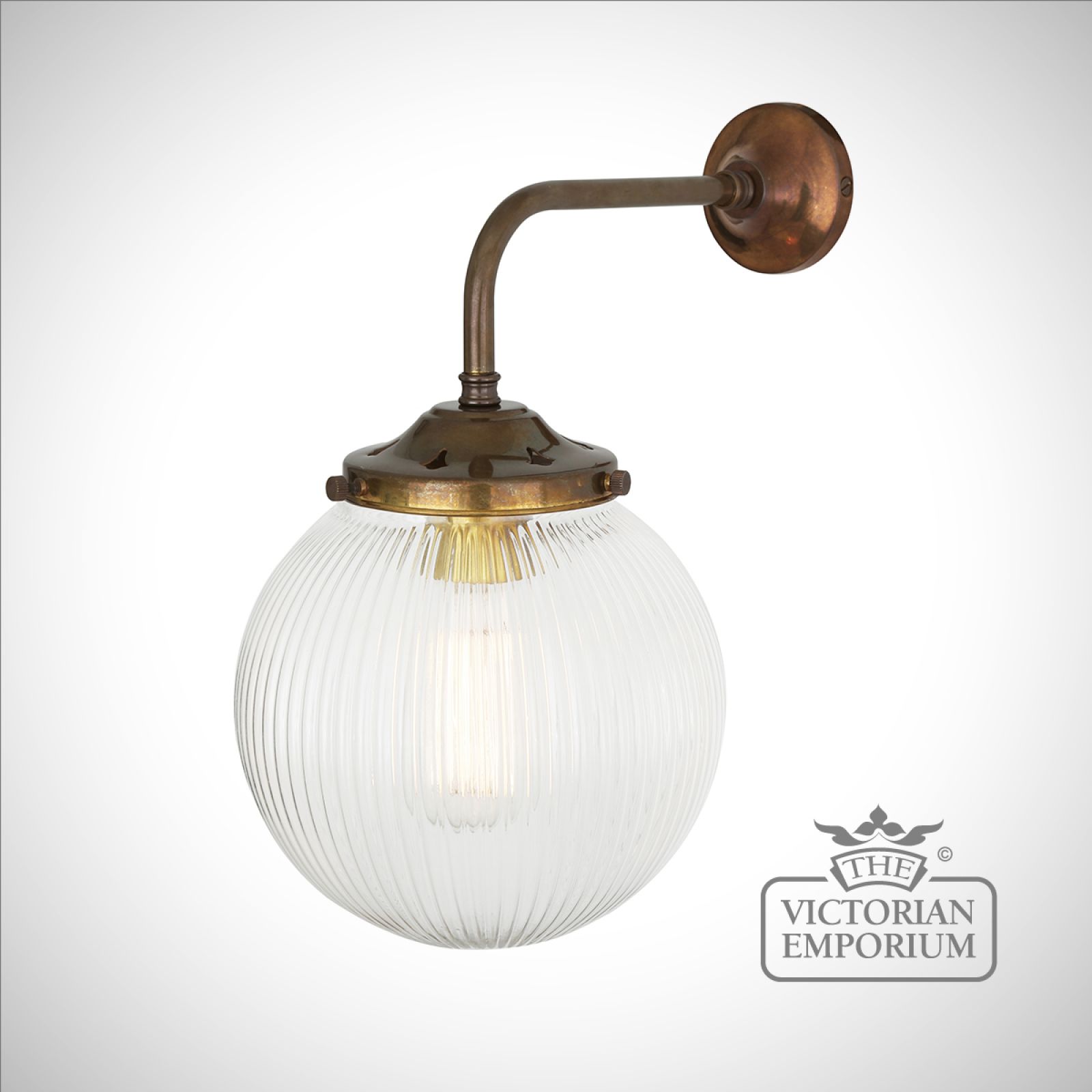 Stanley Fluted Globe Wall Light