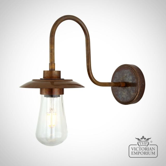 Ren Swan Outdoor Wall Light Antique Or Polished Brass Or Silver Mlbwl061antbrs 2