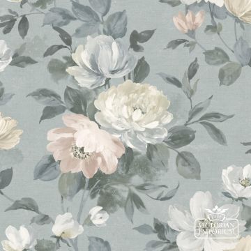 In Bloom 7224 Peony 53x53cm Halfdrop