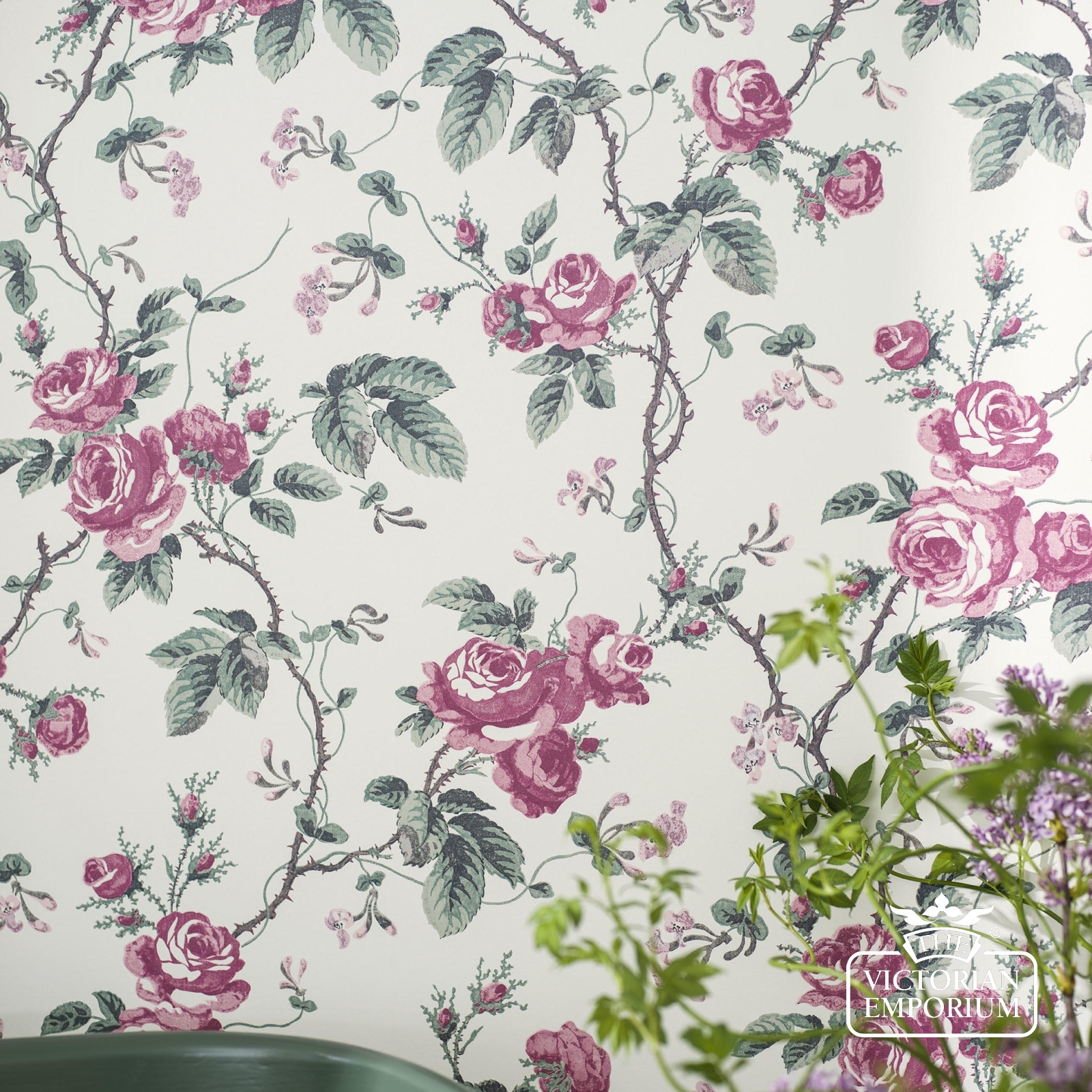 French Roses wallpaper | The Victorian Emporium