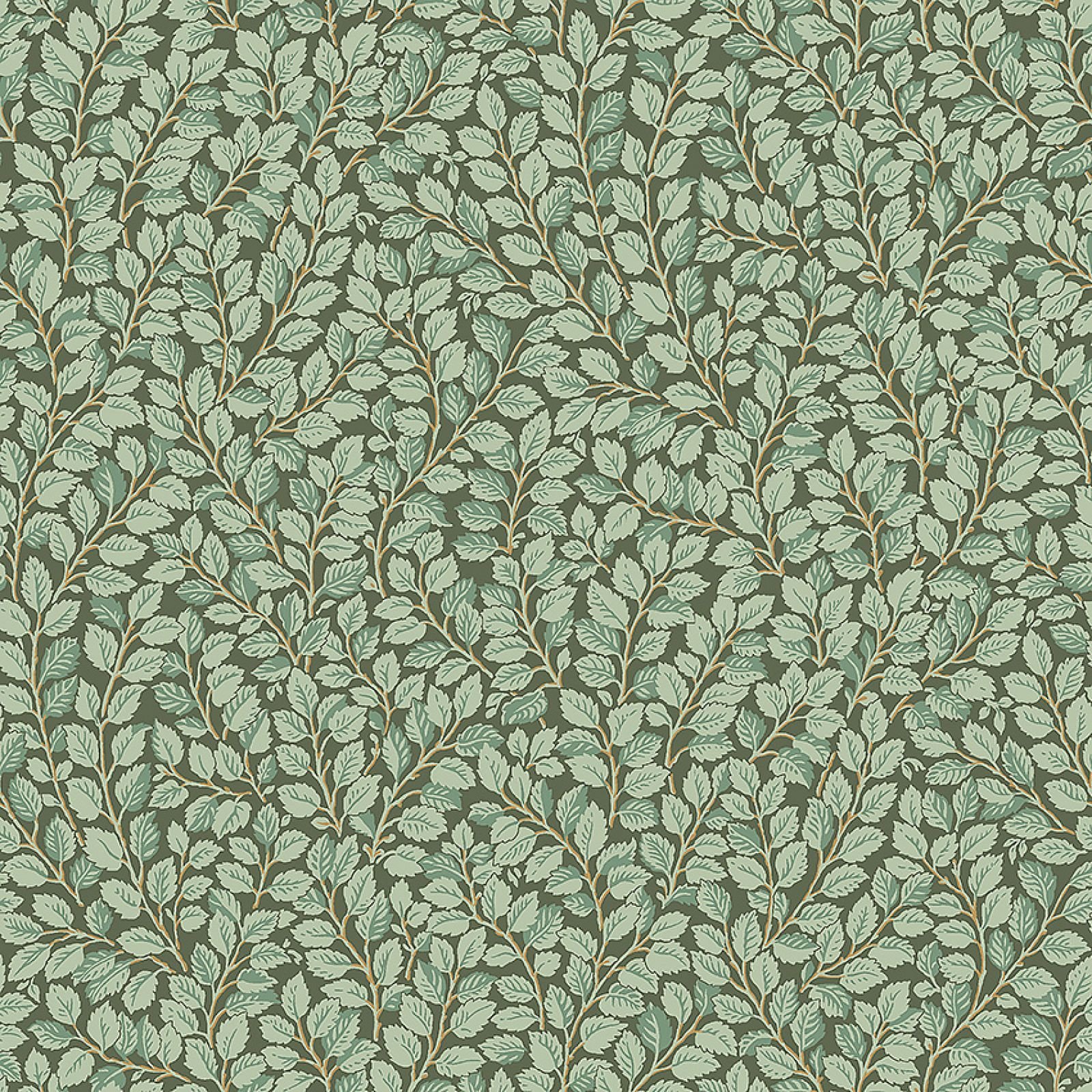 Hazel wallpaper with a choice of dark green or light green colourways