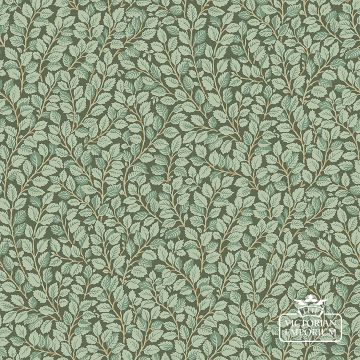 Hazel wallpaper with a choice of dark green or light green colourways.