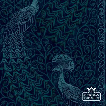 Pavo Parade metallic wallpaper in choice of five colours
