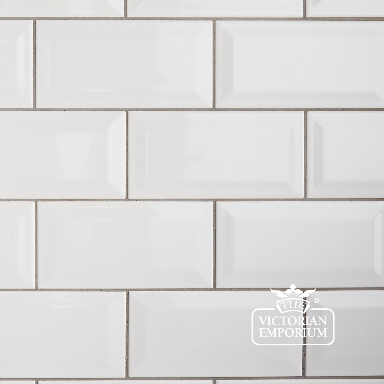 Bevel wall tiles - 100x200mm white | Interior Ceramic Wall ...