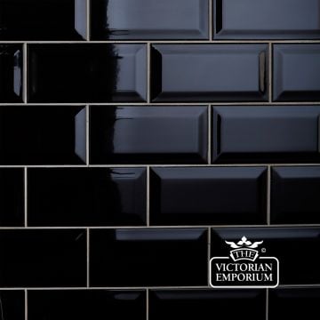 Bevel wall tiles - 100x200mm black