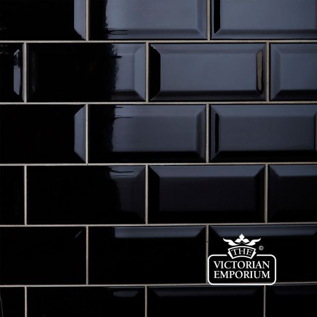 Ceramic Tiles Brick Bevels Classical Victorian Decorative Traditional Old Reclaimed Minton Hollins Bathroom Kitchen Blackinsitu  Large