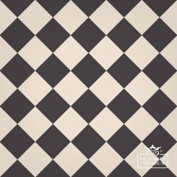 Victorian Path tiles - Black and White 10cm x 10cm squares (suitable for outdoor use)