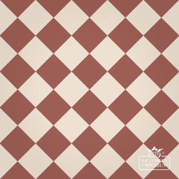 Victorian Path tiles - Red and White 10cm x 10cm squares (suitable for outdoor use)