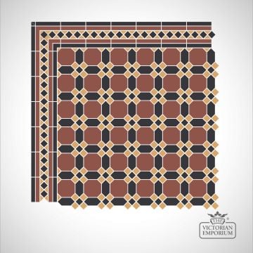 Guildford Victorian Mosaic Floor Tiles - Centre Pattern