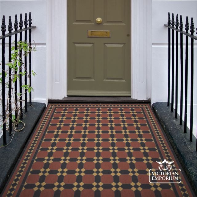 Victorian Mosaic Floor Tiles Insitu Guildford