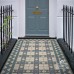 Victorian Mosaic Floor Tiles Insitu Richmond Green Bk Pink